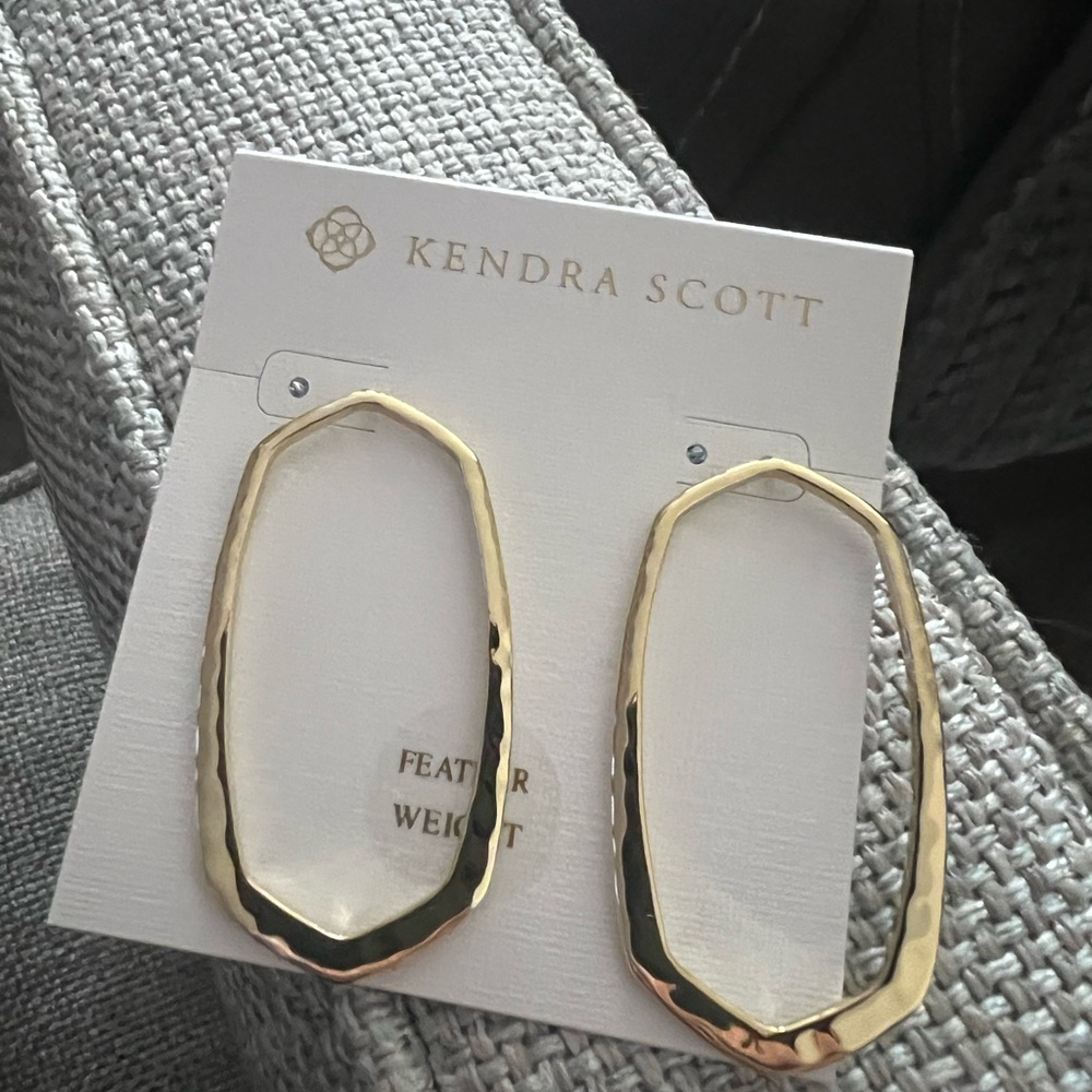 Kendra Scott Hammered Gold Earrings